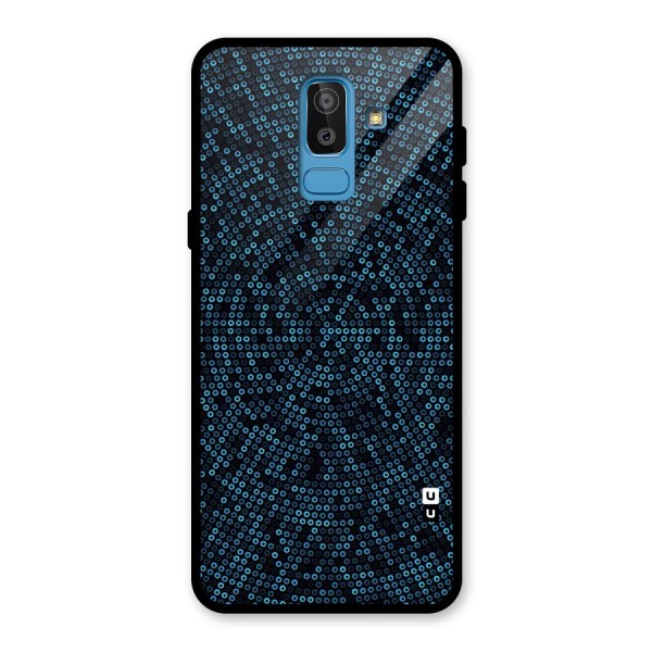 Blue Disco Lights Glass Back Case for Galaxy J8