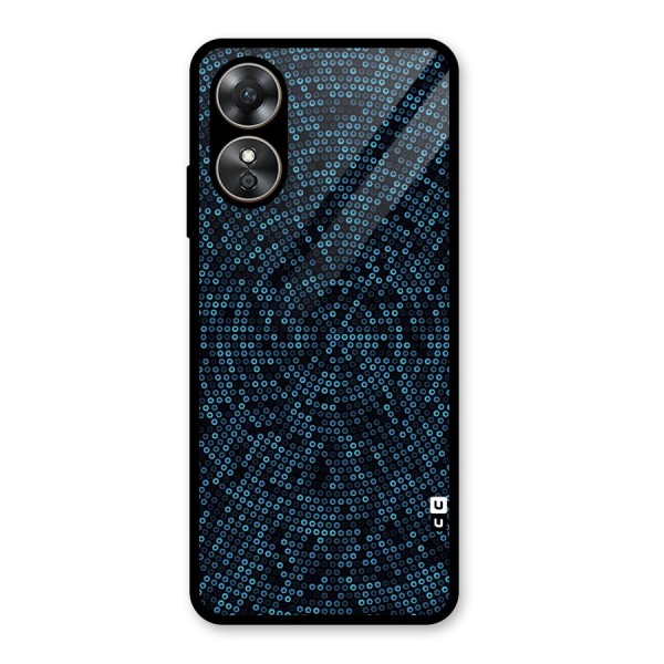 Blue Disco Lights Glass Back Case for Oppo A17