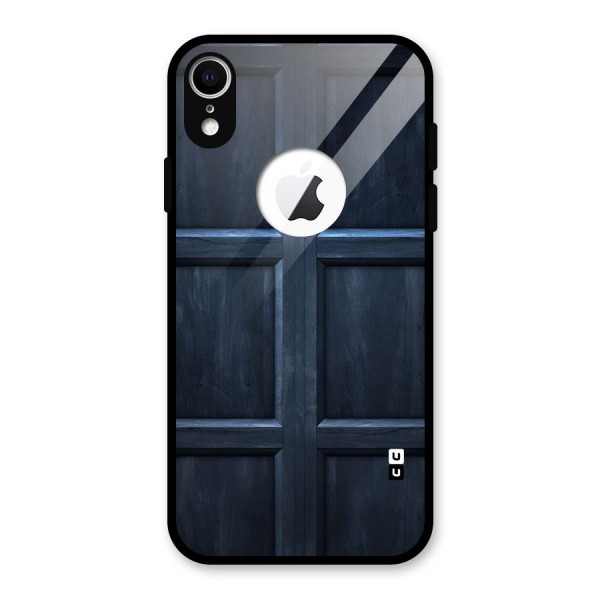 Blue Door Design Glass Back Case for iPhone XR Logo Cut