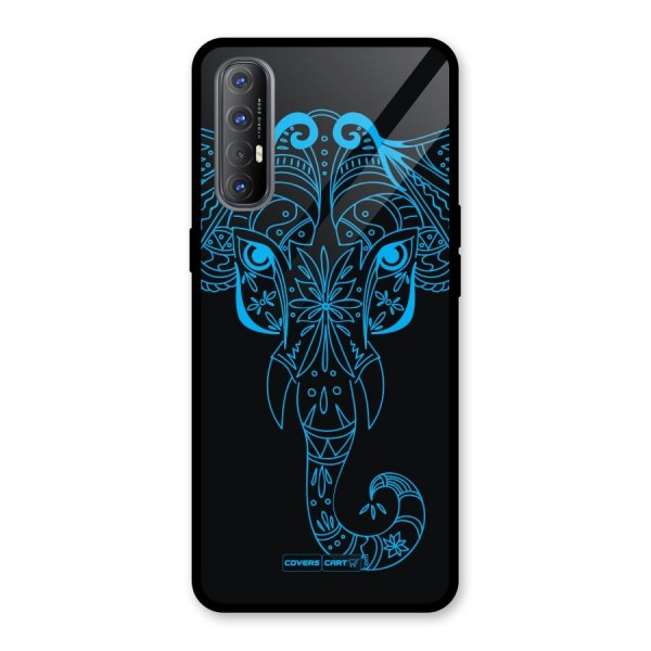 Blue Elephant Ethnic Glass Back Case for Oppo Reno3 Pro