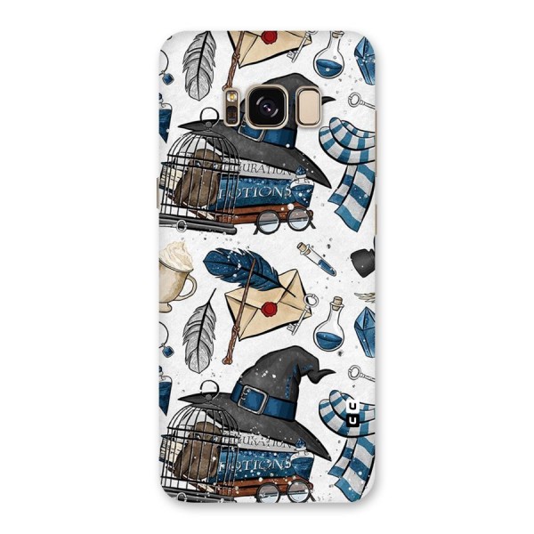 Blue Feather Hat Design Back Case for Galaxy S8