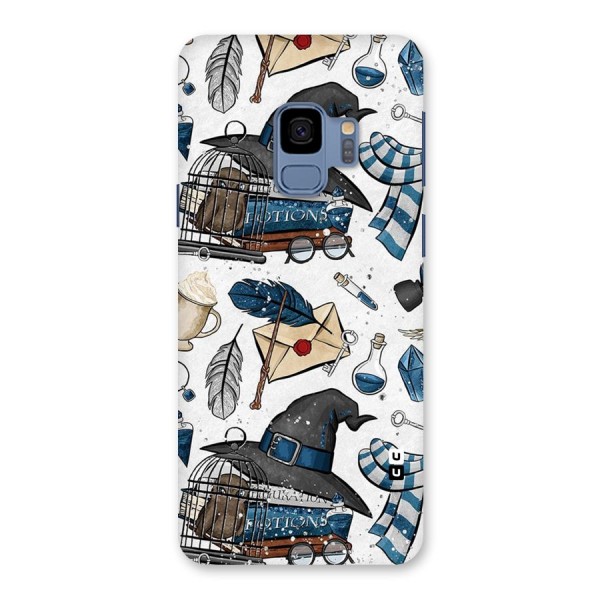 Blue Feather Hat Design Back Case for Galaxy S9