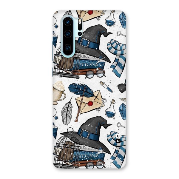 Blue Feather Hat Design Back Case for Huawei P30 Pro