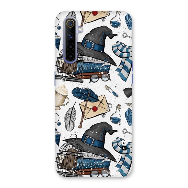 Blue Feather Hat Design Back Case for Realme 6