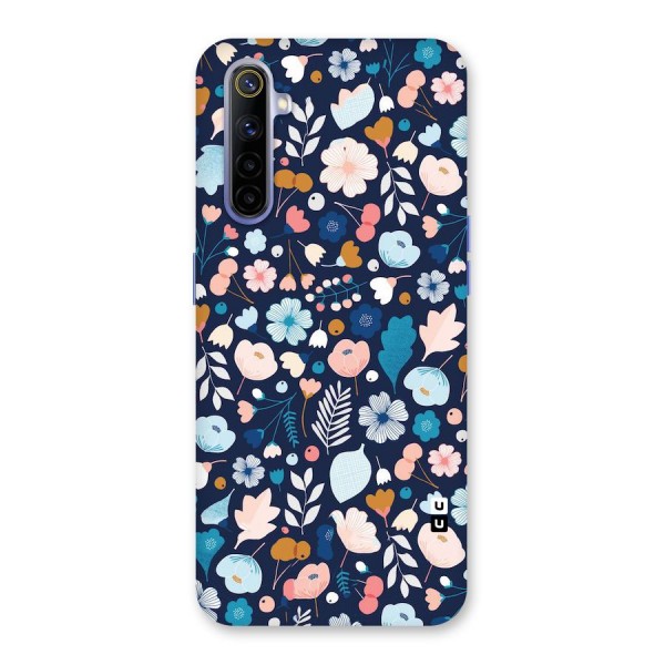 Blue Floral Back Case for Realme 6