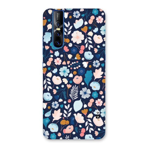 Blue Floral Back Case for Vivo V15 Pro