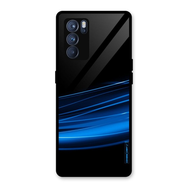 Blue Flow Glass Back Case for Oppo Reno6 Pro 5G