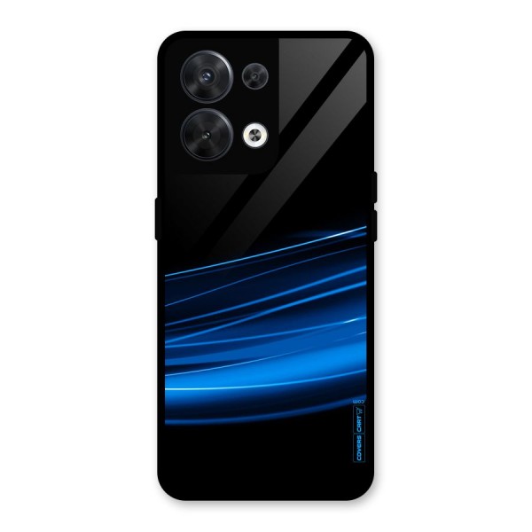 Blue Flow Glass Back Case for Oppo Reno8 5G