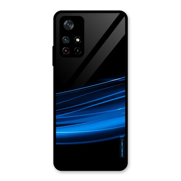 Blue Flow Glass Back Case for Poco M4 Pro 5G