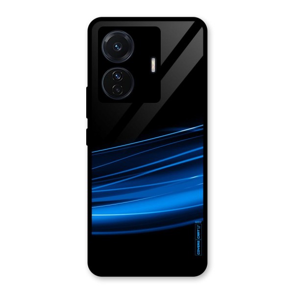 Blue Flow Glass Back Case for Vivo T1 Pro