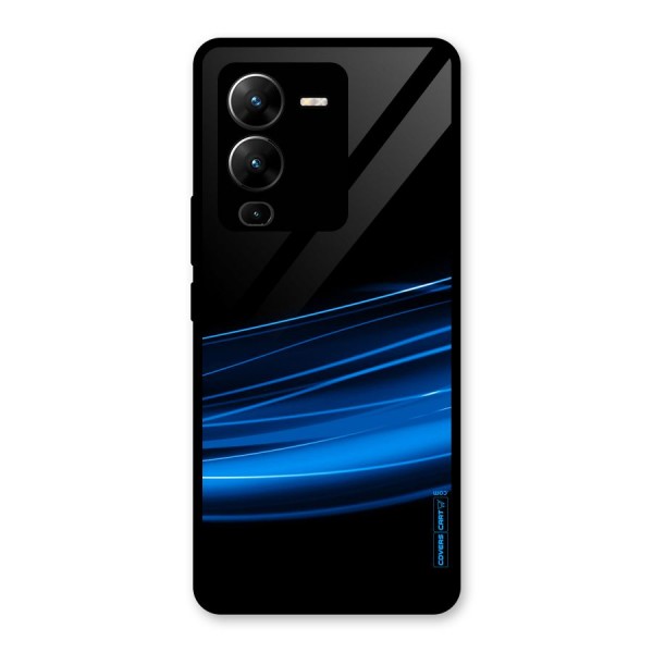 Blue Flow Glass Back Case for Vivo V25 Pro