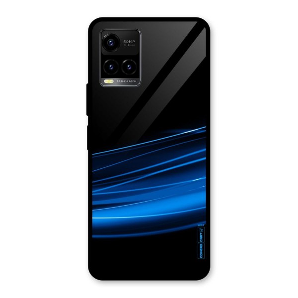 Blue Flow Glass Back Case for Vivo Y21 2021