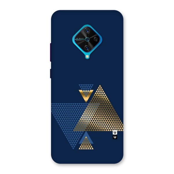 Blue Gold Triangles Back Case for Vivo S1 Pro