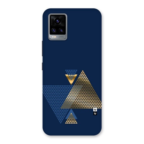 Blue Gold Triangles Back Case for Vivo V20