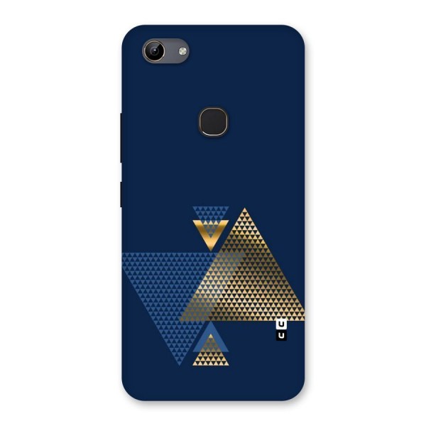 Blue Gold Triangles Back Case for Vivo Y81