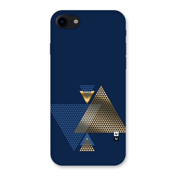 Blue Gold Triangles Back Case for iPhone SE 2020