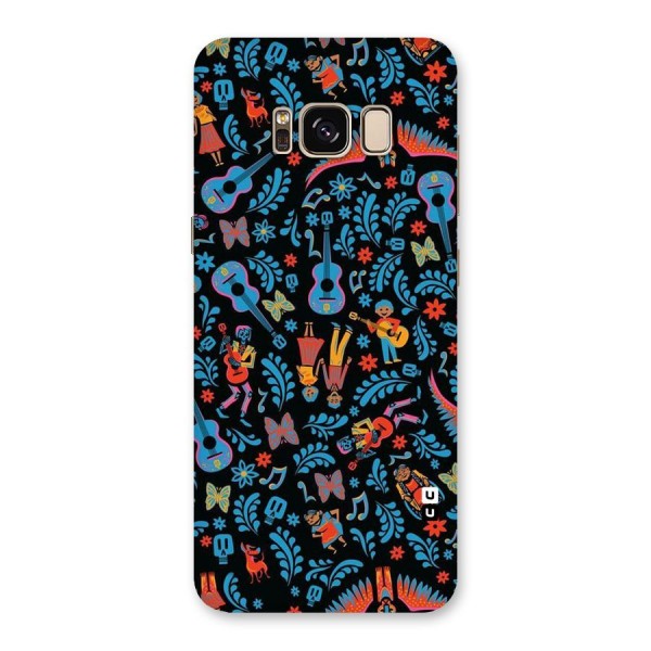 Blue Guitar Pattern Back Case for Galaxy S8