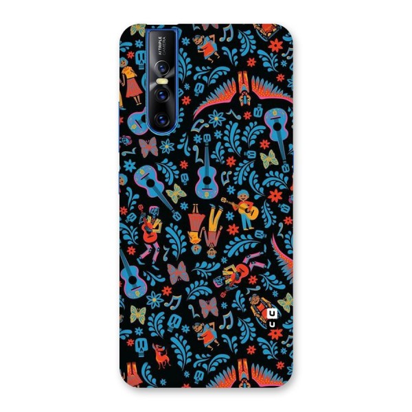 Blue Guitar Pattern Back Case for Vivo V15 Pro