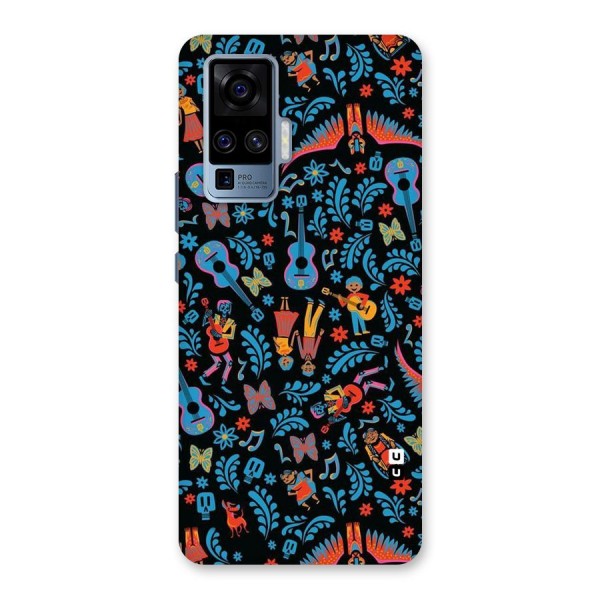 Blue Guitar Pattern Back Case for Vivo X50 Pro