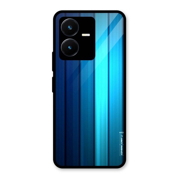 Blue Hues Glass Back Case for Vivo Y22