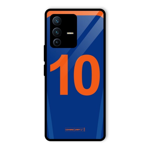 Blue Jersey Glass Back Case for Vivo V23 Pro