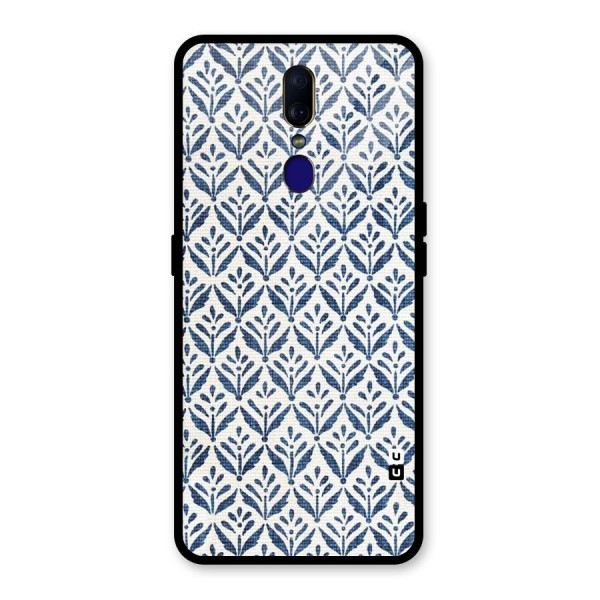 Blue Leaf Glass Back Case for Oppo F11