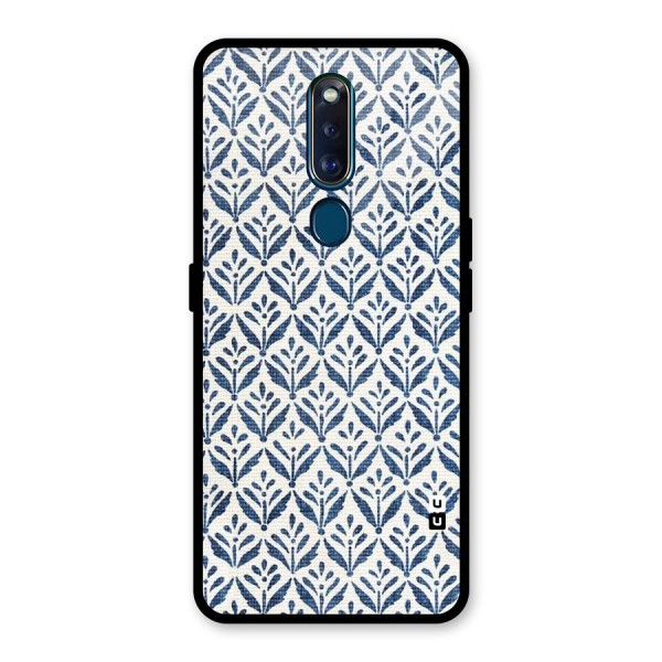 Blue Leaf Glass Back Case for Oppo F11 Pro