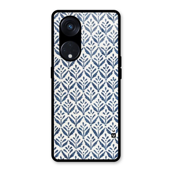 Blue Leaf Glass Back Case for Reno8 T 5G