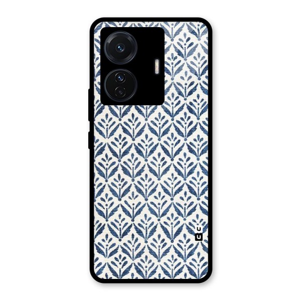 Blue Leaf Glass Back Case for Vivo iQOO Z6 Pro