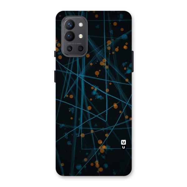 Blue Lines Gold Dots Back Case for OnePlus 9R