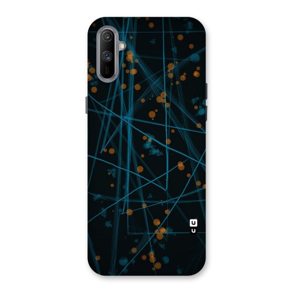 Blue Lines Gold Dots Back Case for Realme C3