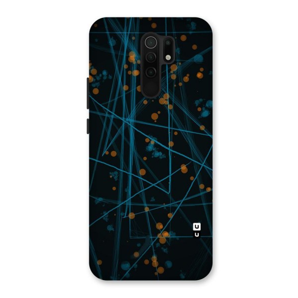 Blue Lines Gold Dots Back Case for Redmi 9 Prime