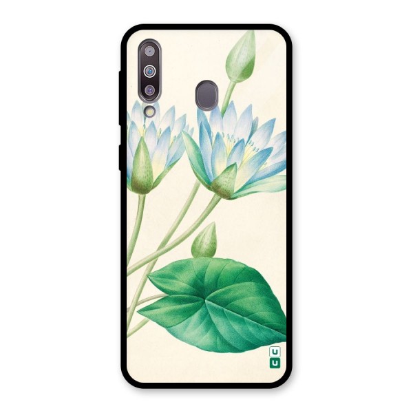 Blue Lotus Glass Back Case for Galaxy M30