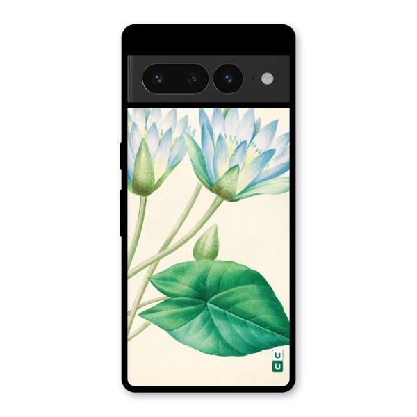 Blue Lotus Glass Back Case for Google Pixel 7 Pro