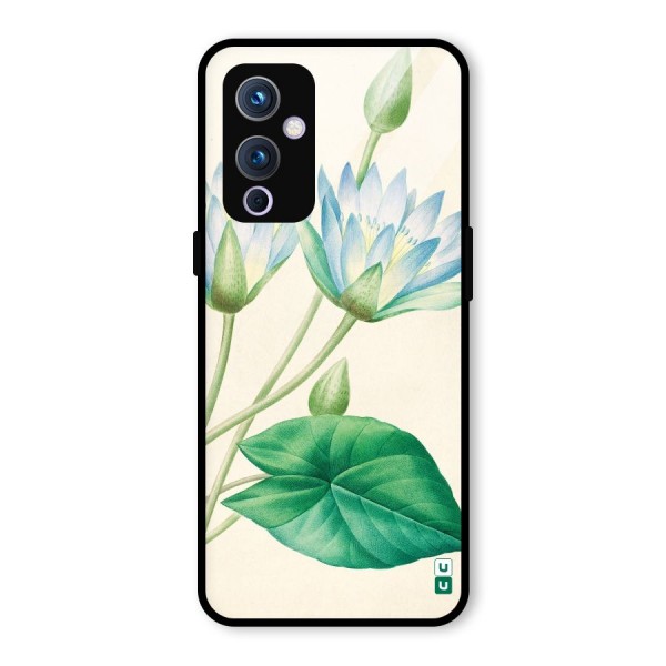 Blue Lotus Glass Back Case for OnePlus 9