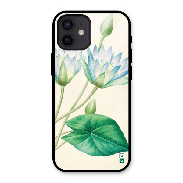 Blue Lotus Glass Back Case for iPhone 12