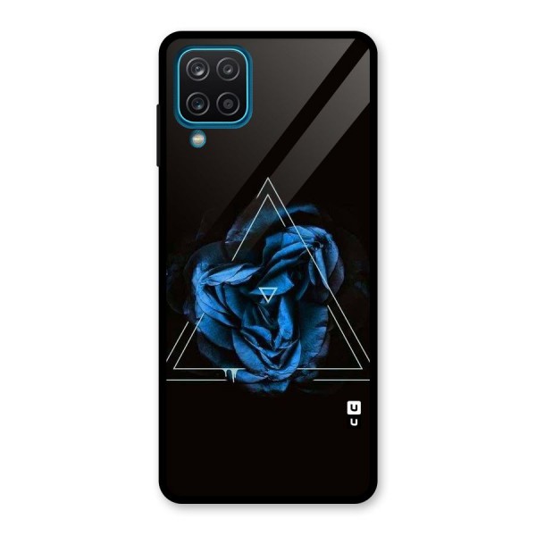 Blue Magic Triangle Glass Back Case for Galaxy A12