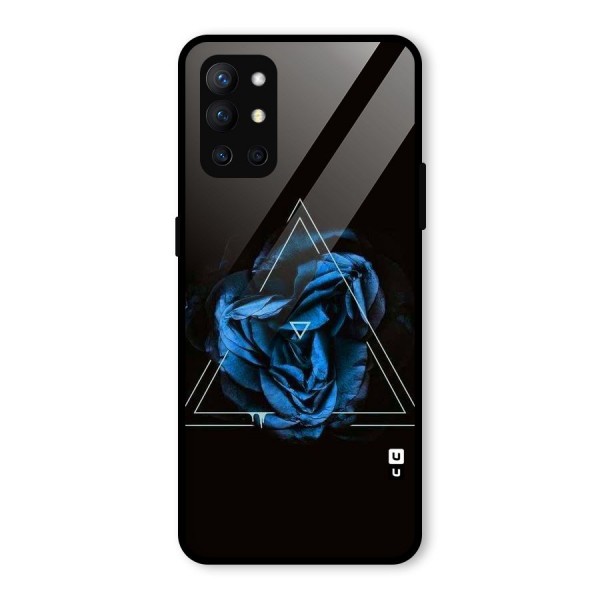 Blue Magic Triangle Glass Back Case for OnePlus 9R