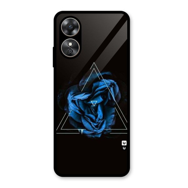 Blue Magic Triangle Glass Back Case for Oppo A17