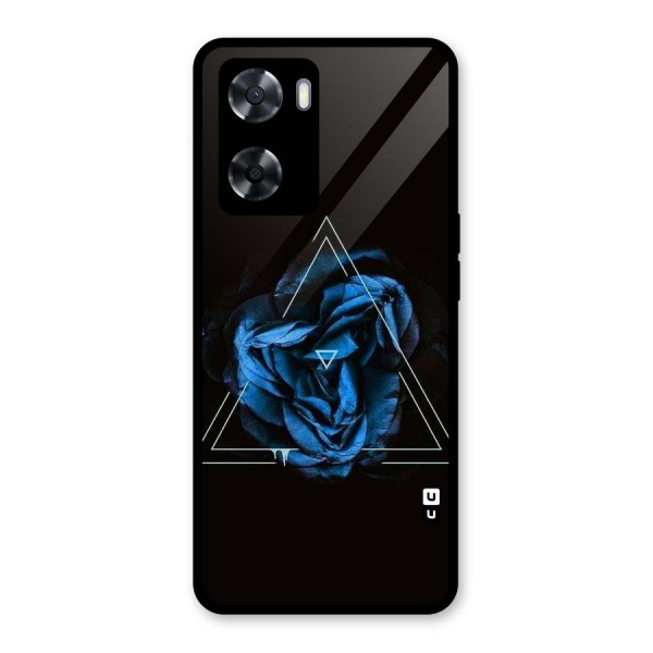 Blue Magic Triangle Glass Back Case for Oppo A57 2022