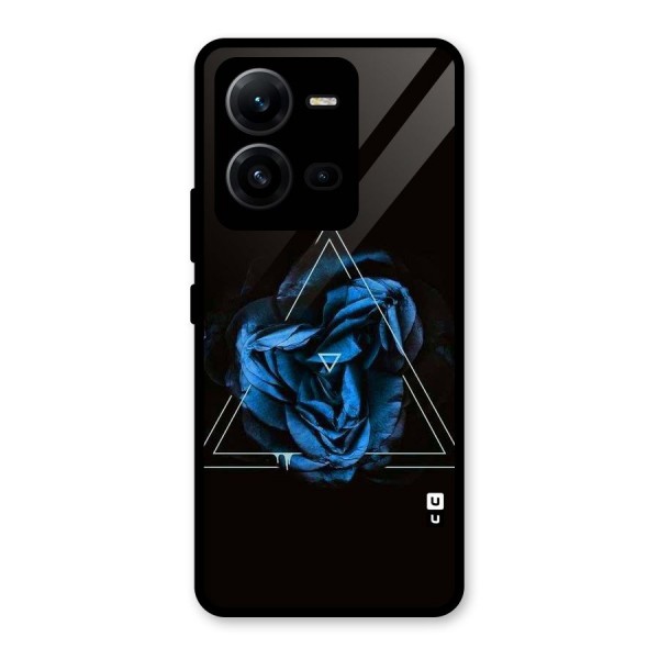 Blue Magic Triangle Glass Back Case for Vivo V25