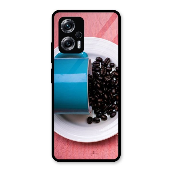 Blue Mug And Beans Glass Back Case for Redmi K50i