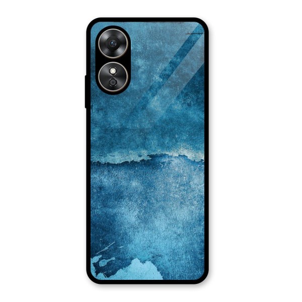 Blue Paint Wall Glass Back Case for Oppo A17