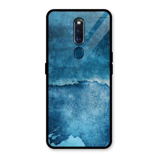 Blue Paint Wall Glass Back Case for Oppo F11 Pro