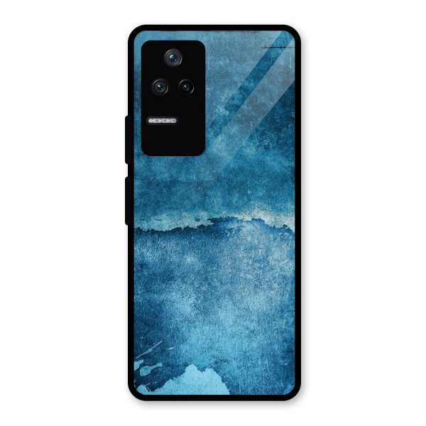 Blue Paint Wall Glass Back Case for Poco F4 5G