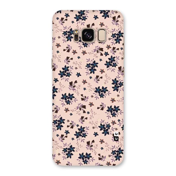 Blue Peach Floral Back Case for Galaxy S8