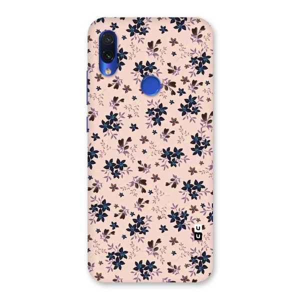 Blue Peach Floral Back Case for Redmi Note 7