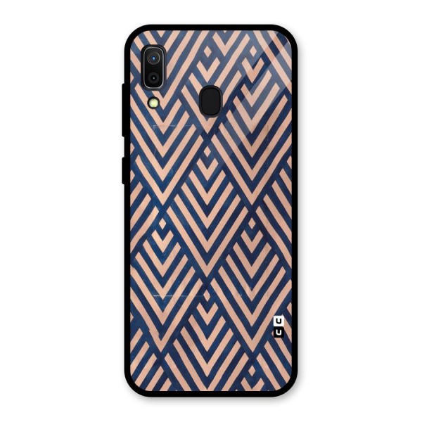 Blue Peach Glass Back Case for Galaxy A30