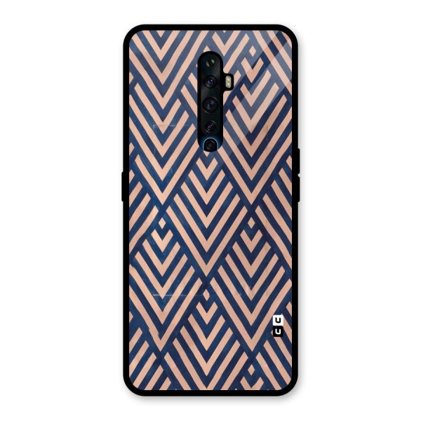 Blue Peach Glass Back Case for Oppo Reno2 Z