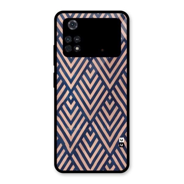 Blue Peach Glass Back Case for Poco M4 Pro 4G